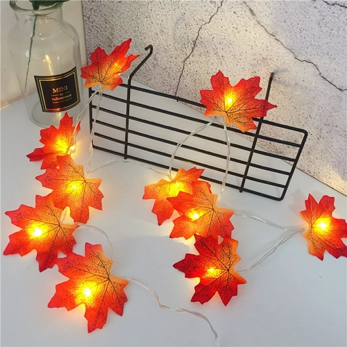 China Autumn String Light festival DIY Halloween Decor 1.5m 2m 3m 4m 6m maple leaves led fairy lights for christmas manufacturer