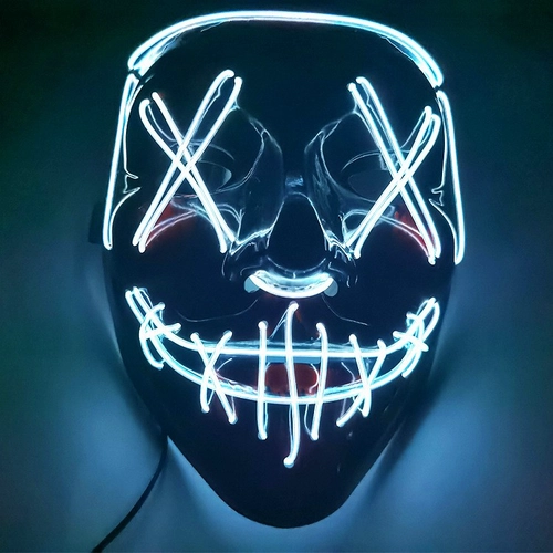 Christmas Festival Dancing Rave Masquerade Costumes Halloween facemask led party mask
