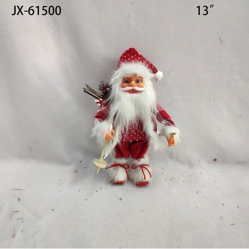 Classic shaped soft plush gift decor Christmas tree ornaments 9" 11" 12" 13" 16" 17" 18" 21" santa claus dolls