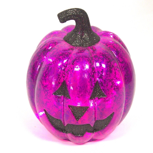Delicate Good Quality Glass Pumpkin Ornament With Lights