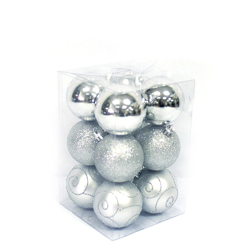 Good quality plastic painted christmas hanging ball
