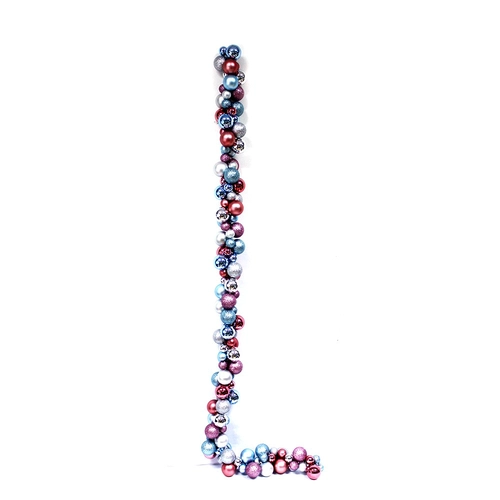 Hot Selling Multicolor Plastic Xmas Ball Garland