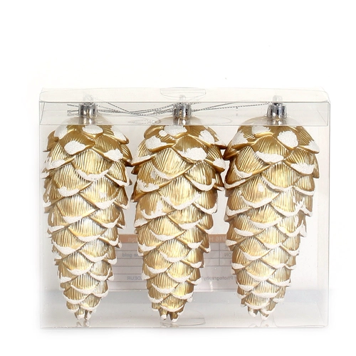 China New Design Christmas Plastic Pine Cone Ornaments  manufacturer