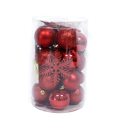 New Style Christmas Ball Plastic Decoration Tube