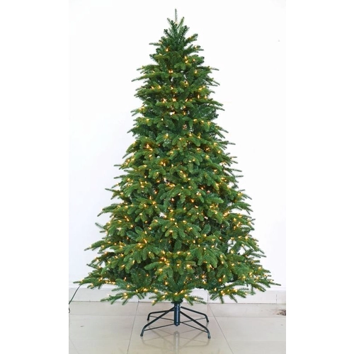 Realistico 7,5 FT caldo bianco pre-regolare alberi di Natale illuminati