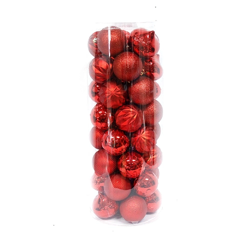 Shatterproof Hot Selling Plastic Xmas Ball Tube
