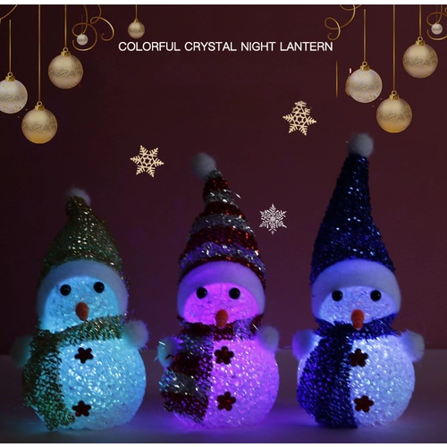 Xmas Ornaments Decoration Home Accessories Nightlight Christmas Tree led toys Decor Glowing Snowman