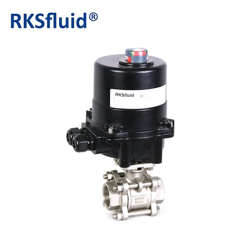 Robinet à boisseau sphérique électrique en acier inoxydable 1000WOG