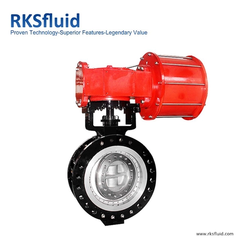 China API609 WCB class300 18inch flange pneumatic bi-directional metal seated triple eccentric butterfly valve manufacturer