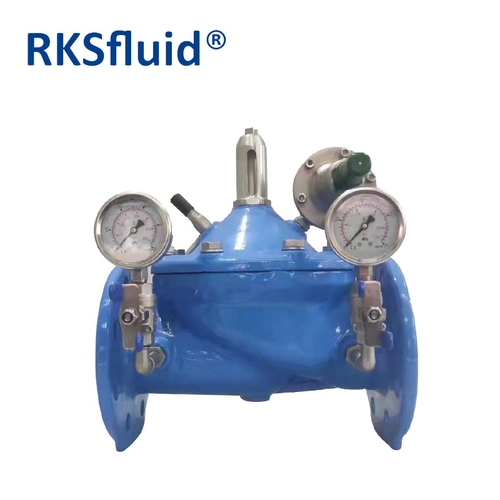 Automatic hydraulic control valve diaphragm type flange ends pressure reducing for irrigation