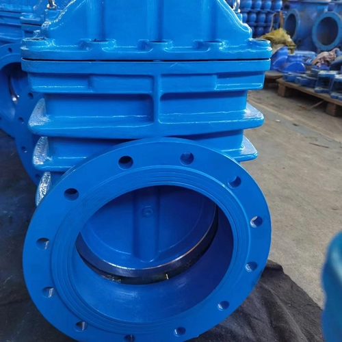 BS EN DUCTILE Gusseisen PN16 Handradkeil Metall sitzend Doppelflansch -Gate -Ventil BS5163