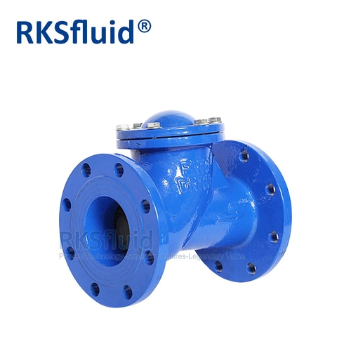 中国厂家直销DIN3202 F6球墨铸铁螺纹和法兰球形止回阀DN65 PN10用于水处理