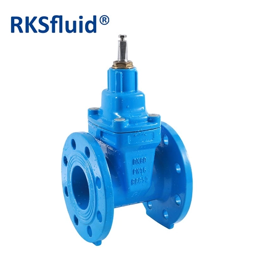Chinese Absperrschieber Sphäroguss Kohlenstoffstahl DN80 DN150 Wasser Flansch Absperrschieber PN16 Gußeisen Ventil für HDPE-Rohr