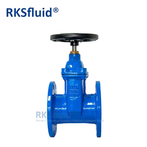 DIN3352 F4铸造延性铁GGG50弹性座椅水管法法兰栅极DN100 PN16 Sluice Valve