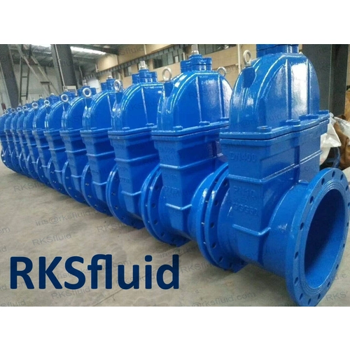 Ferro duttile Pn16 Dn100 Water Din 3352 F4 Valvola flangiata a saracinesca seduta resiliente