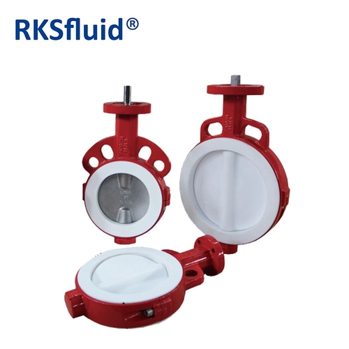 Industrie alimentaire ANSI B16.5 Type de crampon de la plaquette en acier en carbone WCB CF8M Body PTFE PFA Butfly Valve PN10 / 16 Classe 150 pour une forte industrie chimique bascicité