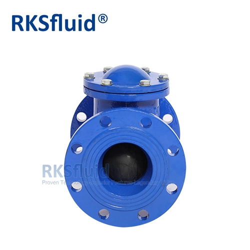 制造商的价格延展延展性铁温度法兰型橡胶球检查阀DN100 PN16定制