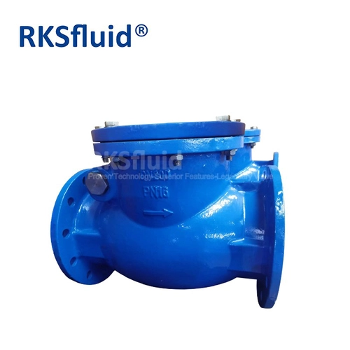 RKSfluid AWWA SCHWINGENTUR VENTIL DUICTIL IHRE FLANGELED VELIENT REALIENT EPDM NBR -Überprüfung Ventile Schwingtyp PN16