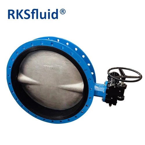 RKSfluid Ventil chinesischen Absperrklappe PN10 PN16 DN1100 Doppel Flansche Absperrklappen Fertigung / Factory-Preisliste