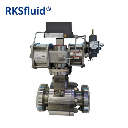 Schwimmender Kugelhahn mit Hochtemperatur-Druck für SS316-Pneumatik mit Hochtemperatur-Druck