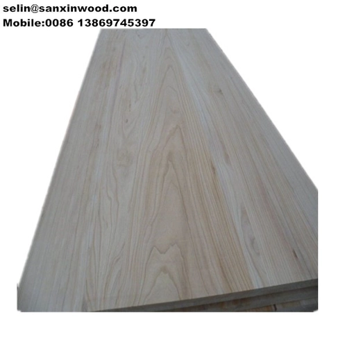 Bleached paulownia glued panel