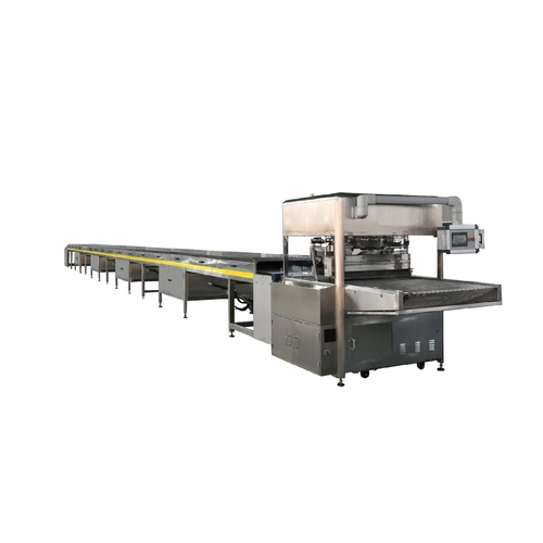 China Chocolate Process Coating Cake Enrobe Chocolate Enrober Machine with Cooling Tunnel Function manufacturer