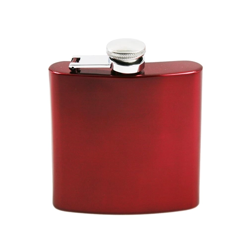 China Glossy Red Stainless Steel Hip Flask manufacturer