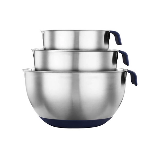 China stainless steel kitchen bowls with handle and scale lines Hersteller