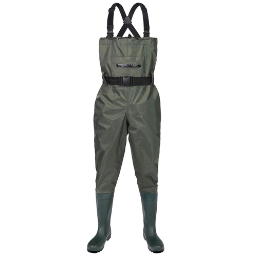 China CW002 water proof slip resistant nylon PVC fishing chest waders with PVC boots manufacturer