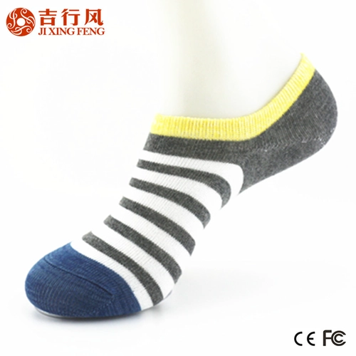 中国ソックス工場製造高品質ファッションストライプ低カット女性足首ソックス