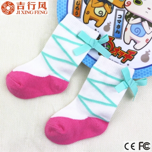 The best popular style of cotton baby socks with lace, made in China