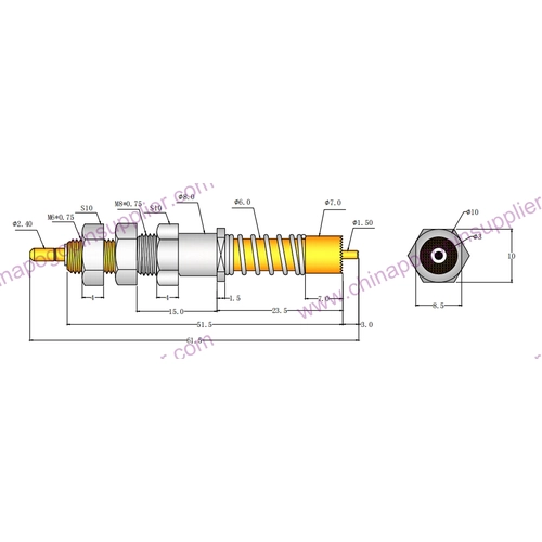 50A Текущий тестовый зонд Сильноточный зонд PV1-H-H M8 * 26,5