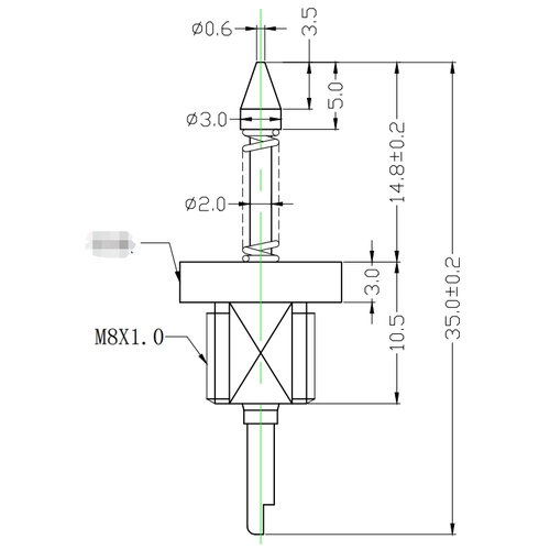 Factory Price 1A Current Probe Pin Spring Loaded Pogo Pin SF6807