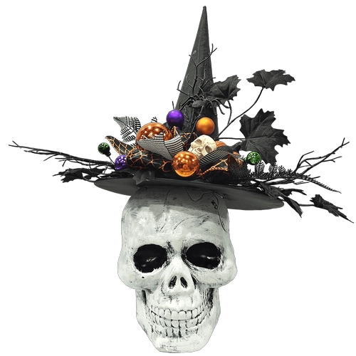 Cina Decorazioni di Halloween Teschio con zucca Cappello da strega Occhi spettrali Palline Testa di scheletro fai-da-te produttore