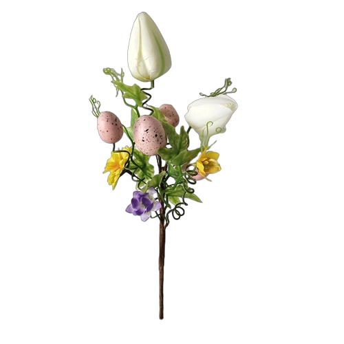 China Senmasine Easter Picks With Colorful Foam Eggs Mixed Artificial Leaves Rabbit Carrot Decoration manufacturer
