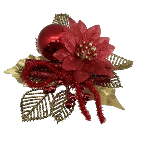 China Senmasine Artificial Flower Pick With Artificial Leaves Pine Glitter Pinecone Mixed Christmas Ball Decoration manufacturer