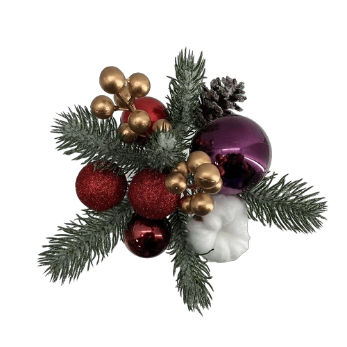 China Senmasine Artificial Pine Picks With Glitter Leaves Christmas Ball Pinecone Winter Xmas Decoration Diy Crafts manufacturer