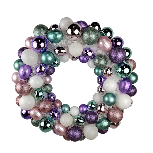 China Senmasine 30cm 40cm 50cm baubles ball wreath for Door Wall Holiday Party Decoration manufacturer
