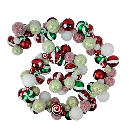 porcelana Guirnaldas de bolas Senmasine de 6 pies para suministros de fiesta de Navidad, decoración de chimenea para interiores y exteriores fabricante