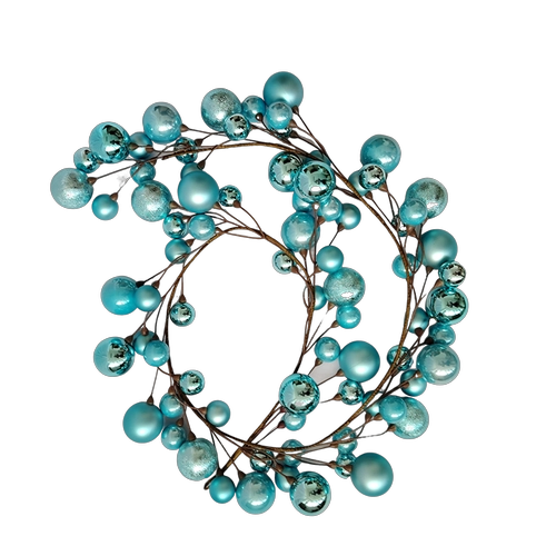 porcelana Guirnaldas de adornos Senmasine con bola azul de 6 pies para decoración colgante de pared navideña para el hogar fabricante