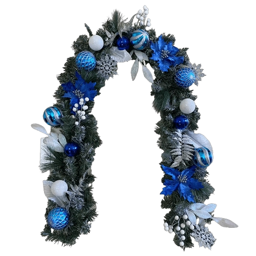 Senmasine ghirlanda natalizia da appendere per la decorazione della porta d'ingresso, fiocchi di nastro misti, pigna, palline di palline glitterate