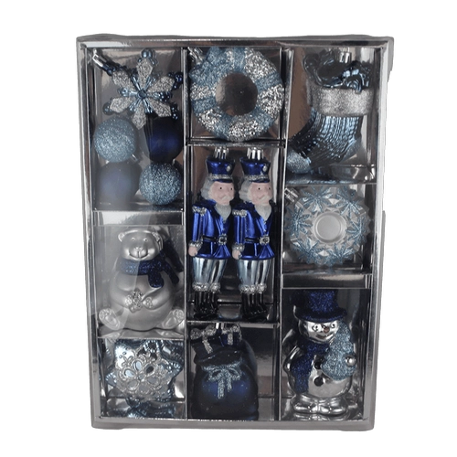 Senmasine Christmas tree ornaments hanging decoration sets plastic baubles snowman soldier bear DIY gifts