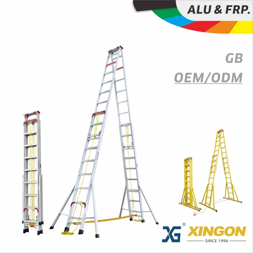 XG-108A/F 【Aluminium/Fiberglas】 Doppelseitige Verlängerungsleiter