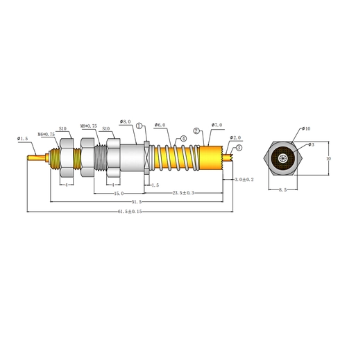 China Supplier 50A high current coaxial probe