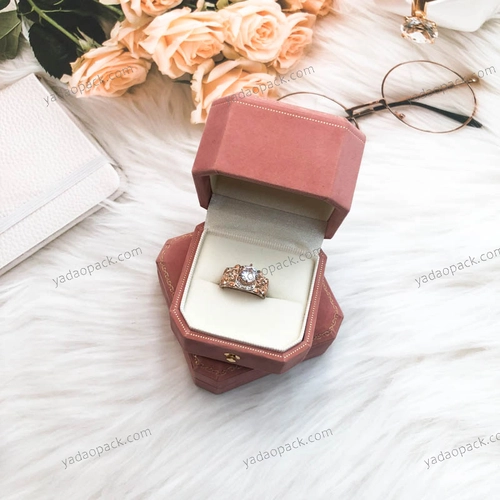 Customized Logo Fabrik Großhandel Samt Verlobungsring Ohrringe, Anhänger, Armband Halskette Schmuck Geschenkverpackungsschachtel