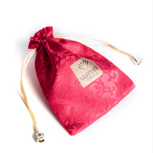 Satin Jewelry String Embroidery Pouch
