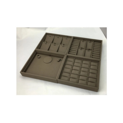 Storage jewelry display tray ring necklace pu leather covered any color logo