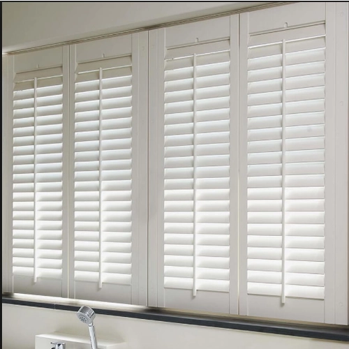 Finger verbundenen Lamellen PVC Fensterladen Großhandel, Custom Made PVC Fauxwood Shutter