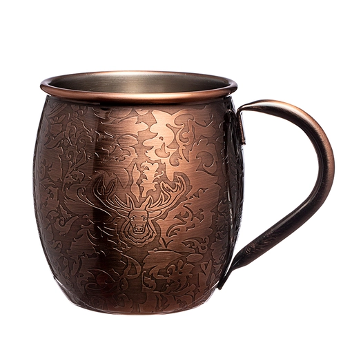 Tazza da vino Etch Design in acciaio inossidabile con design Mosca Mule