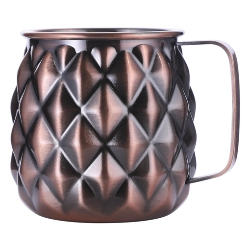 Copper-Finish Pineapple Moscow Mule Set